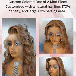 ✨18 Inch Deep Caramel Dimensional Lace Wig With Large Parting Area ✨